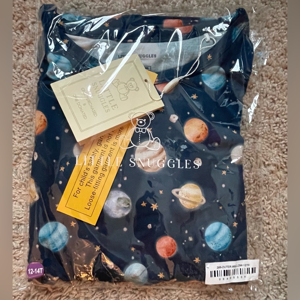 NWT! Little Snuggles Bamboo PJ Set - Outer Space